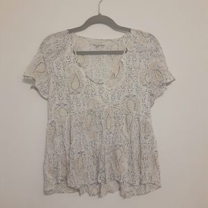 Lucky Brand Peasant Blouse Medium